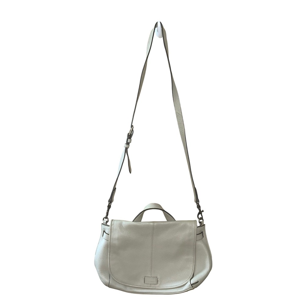 Aimee‎ Kestenberg Gray Pebbled Leather Crossbody Gunmetal Hardware